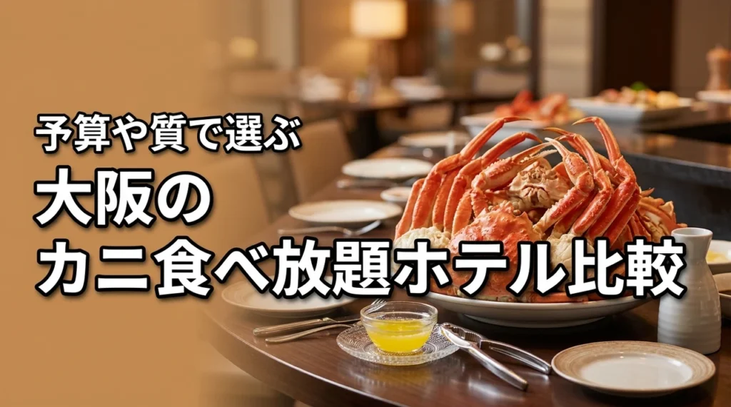 大阪でカニ食べ放題ができるホテルはどこ？予算や質で選ぶ後悔しない宿を比較