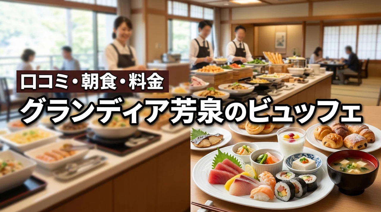グランディア芳泉のビュッフェの口コミは？メニュー・朝食・料金・時間も紹介