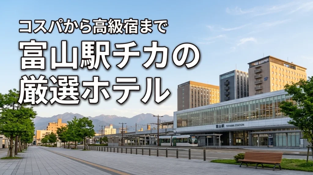 【厳選】富山駅に近いホテルならここが正解！コスパ最強から高級宿まで目的別に比較
